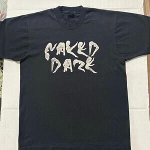 Naked Dark Mercyful fate Band short sleeve crew neck black T-Shirt size Large